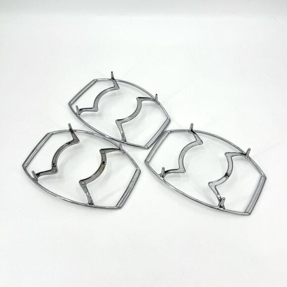 Lot Of 3 Corning Ware P-7-M-1 Casserole Cradle Chrome Trivet Hold 1.5 Quart Dish - Picture 11 of 15